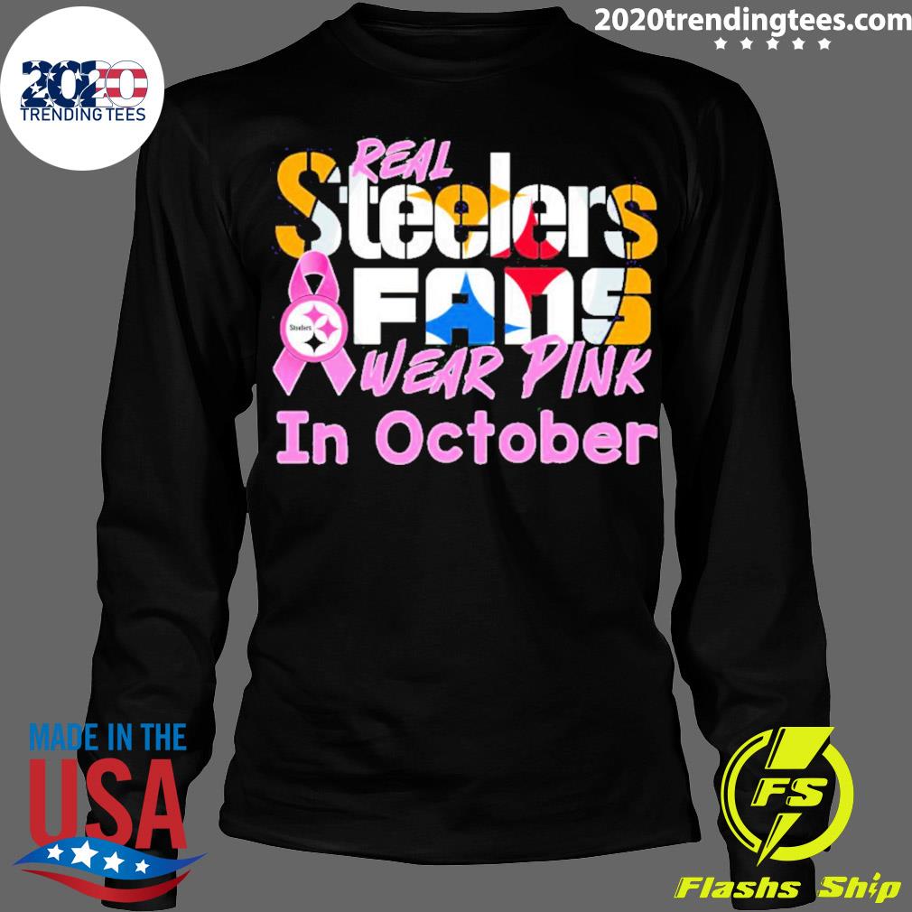 Official Breast cancer real Pittsburgh Steelers fan wear pink in