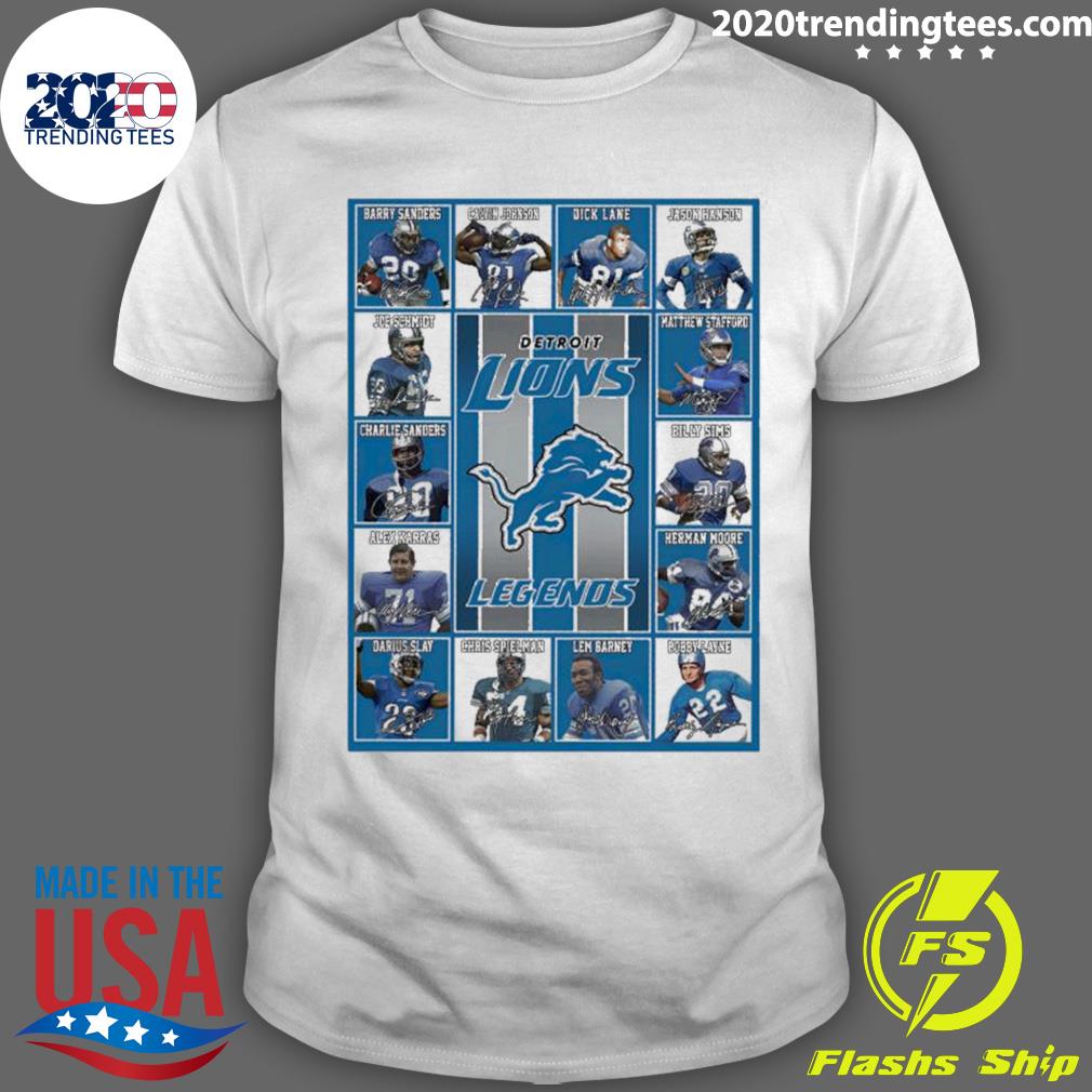 Detroit Lions Legends Signatures 2023 T-shirt,Sweater, Hoodie, And