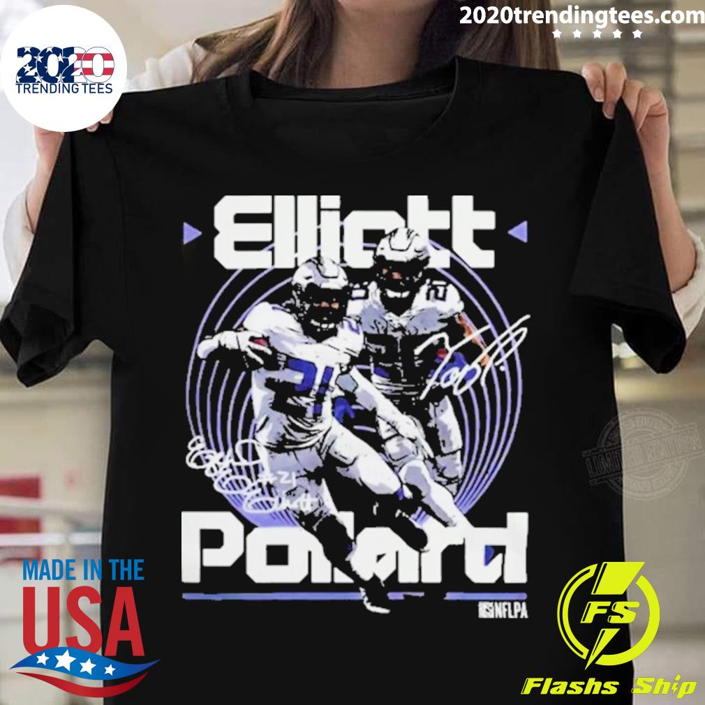 Ezekiel Elliott And Tony Pollard Dallas Duo Wht 2023 Shirt