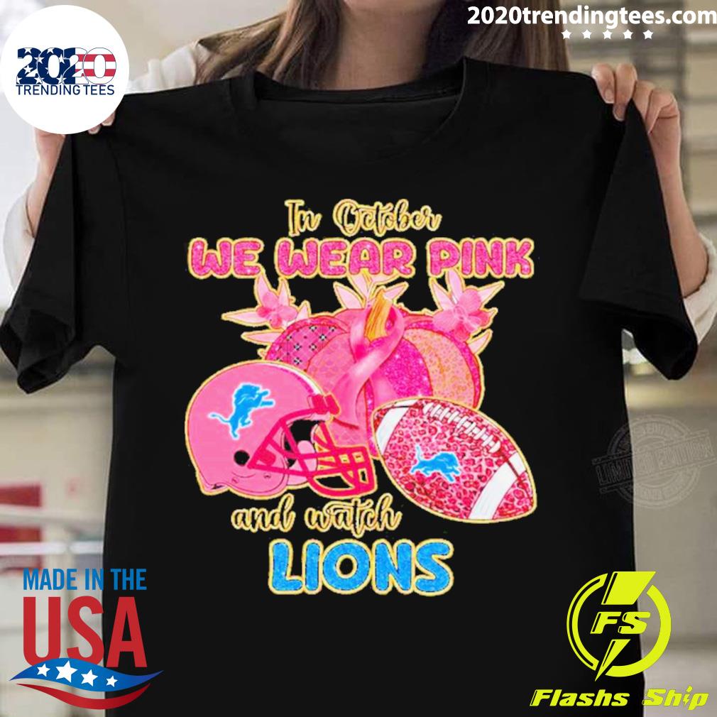 Breast cancer Detroit Lions pink out shirt, hoodie, sweater, long sleeve  and tank top