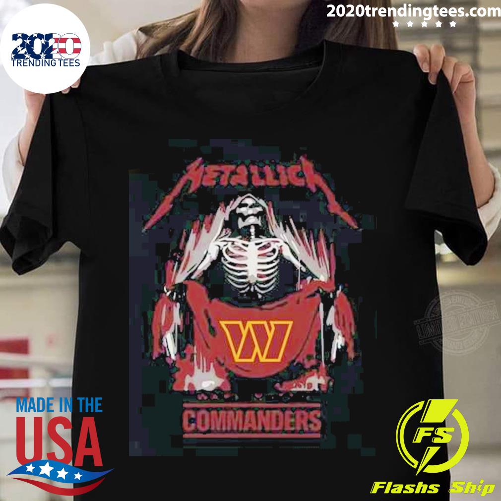 Official metallica Collab Washington Commanders T-Shirt, hoodie