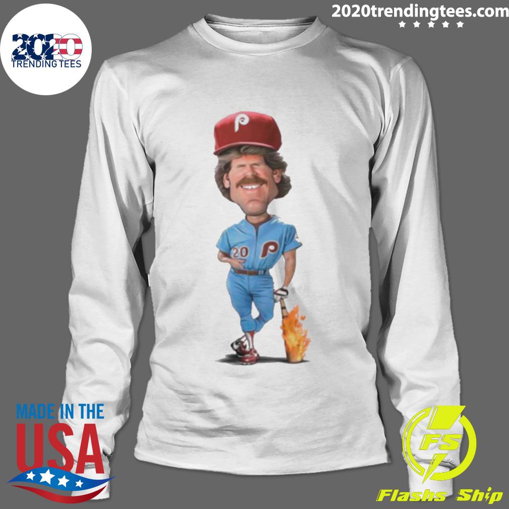 Mike Schmidt Phillies baseball cartoon shirt