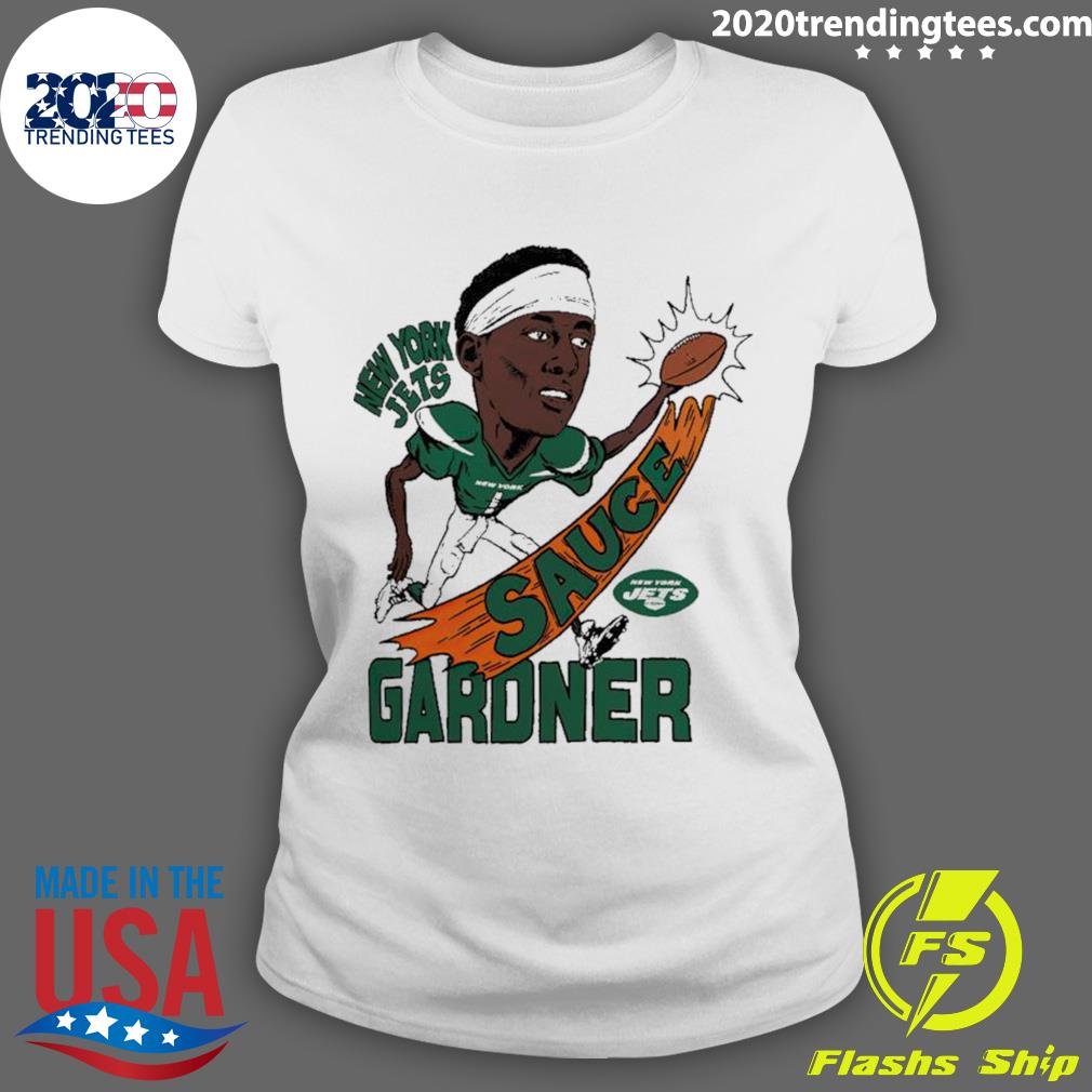 Official New york jets sauce gardner caricature T-shirt, hoodie, tank top,  sweater and long sleeve t-shirt