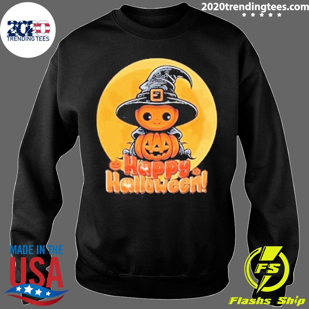 Pumpkin Witch hat Pittsburgh Steelers logo Happy Halloween shirt