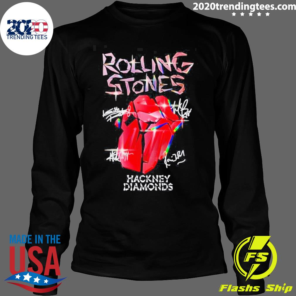 Official rolling Stones Hackney Diamond Signatures T-shirt - 2020 Trending  Tees