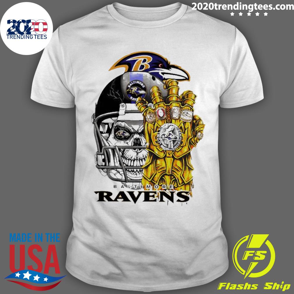 Baltimore Ravens Skull Helmet Shirt