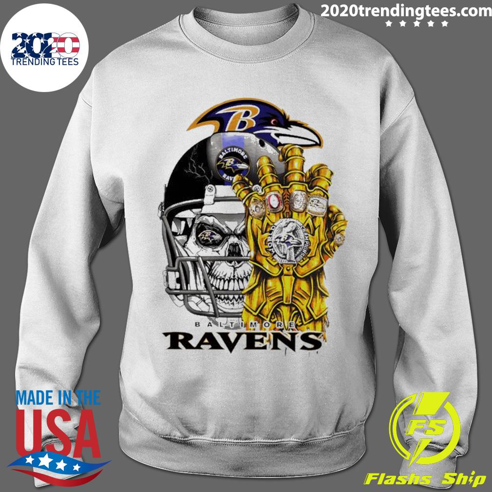 Baltimore Ravens Skull Helmet Shirt