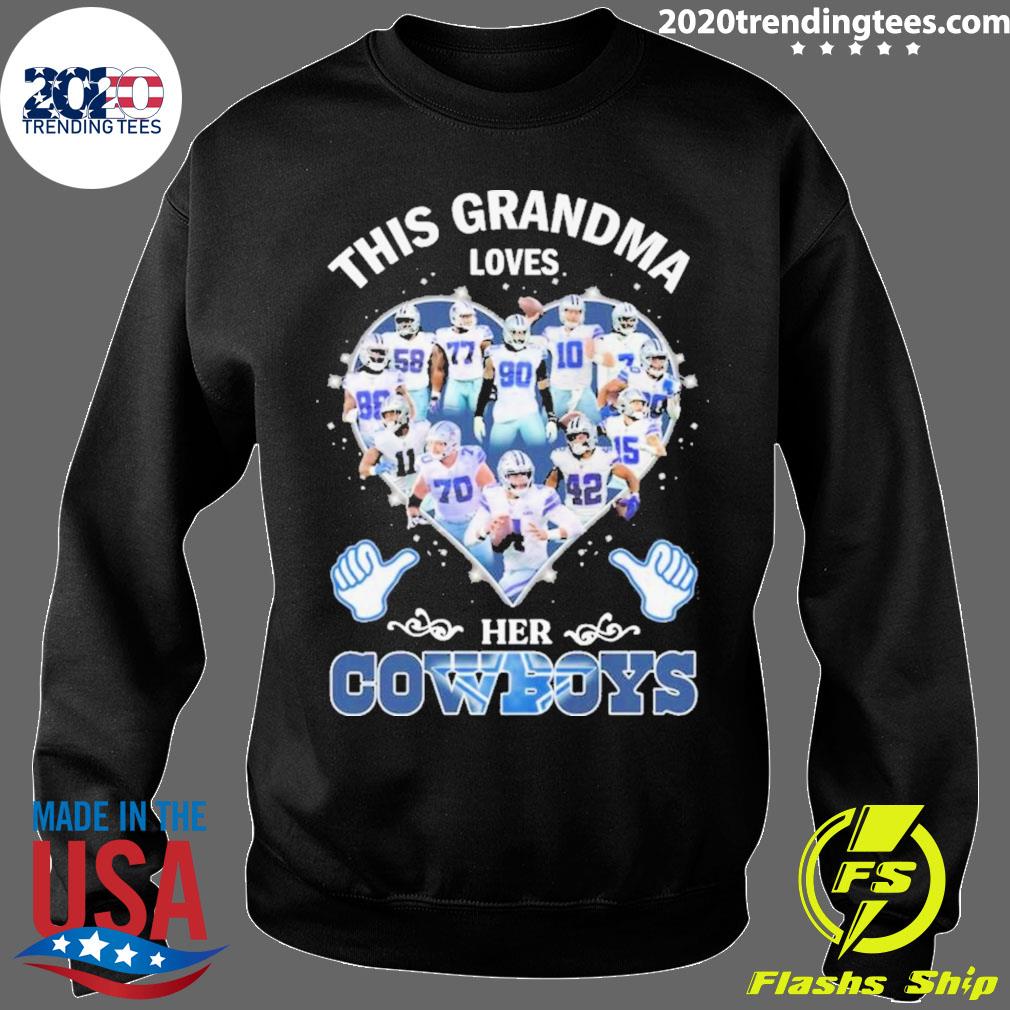 This Grandma Loves Dallas Cowboys Heart Players T-Shirt, hoodie