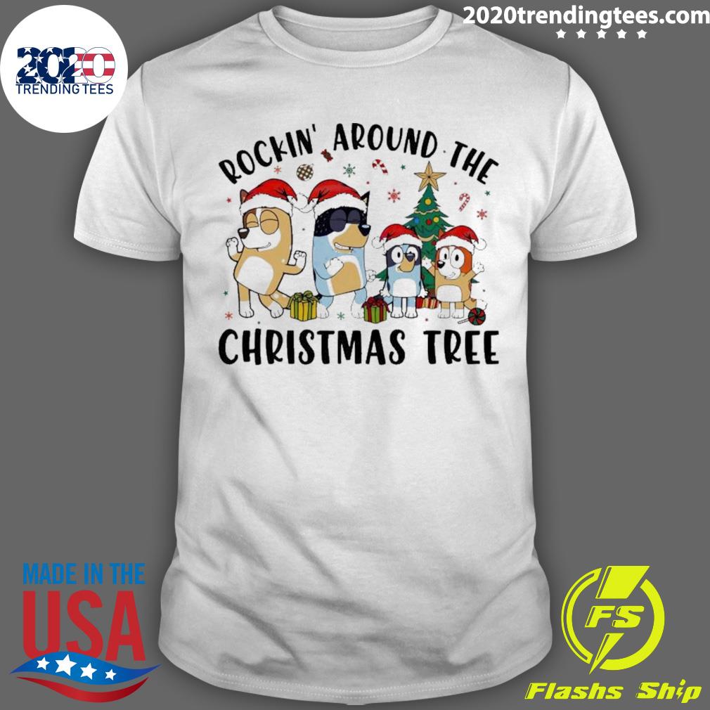 Bluey rockin around the Christmas T-shirt