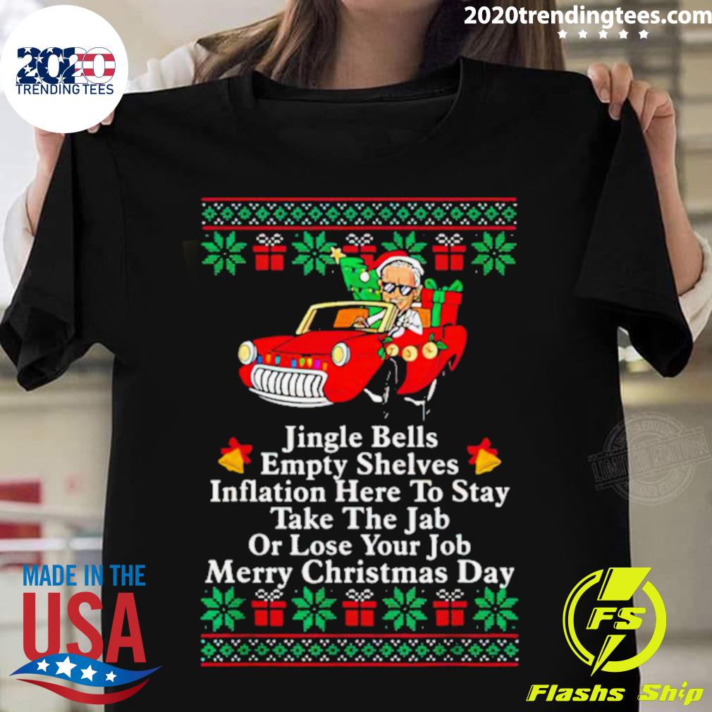 Jingle Joe Biden Meme Sarcastic Empty Shelves Inflation Christmas T-shirt
