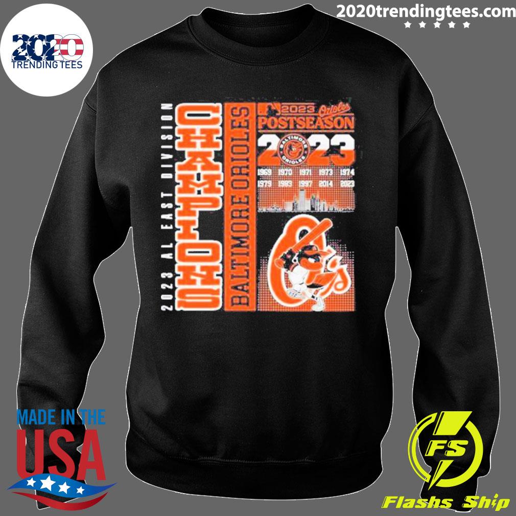 Official Baltimore Orioles 1969-2023 Al East Division Champions shirt,Sweater,  Hoodie, And Long Sleeved, Ladies, Tank Top