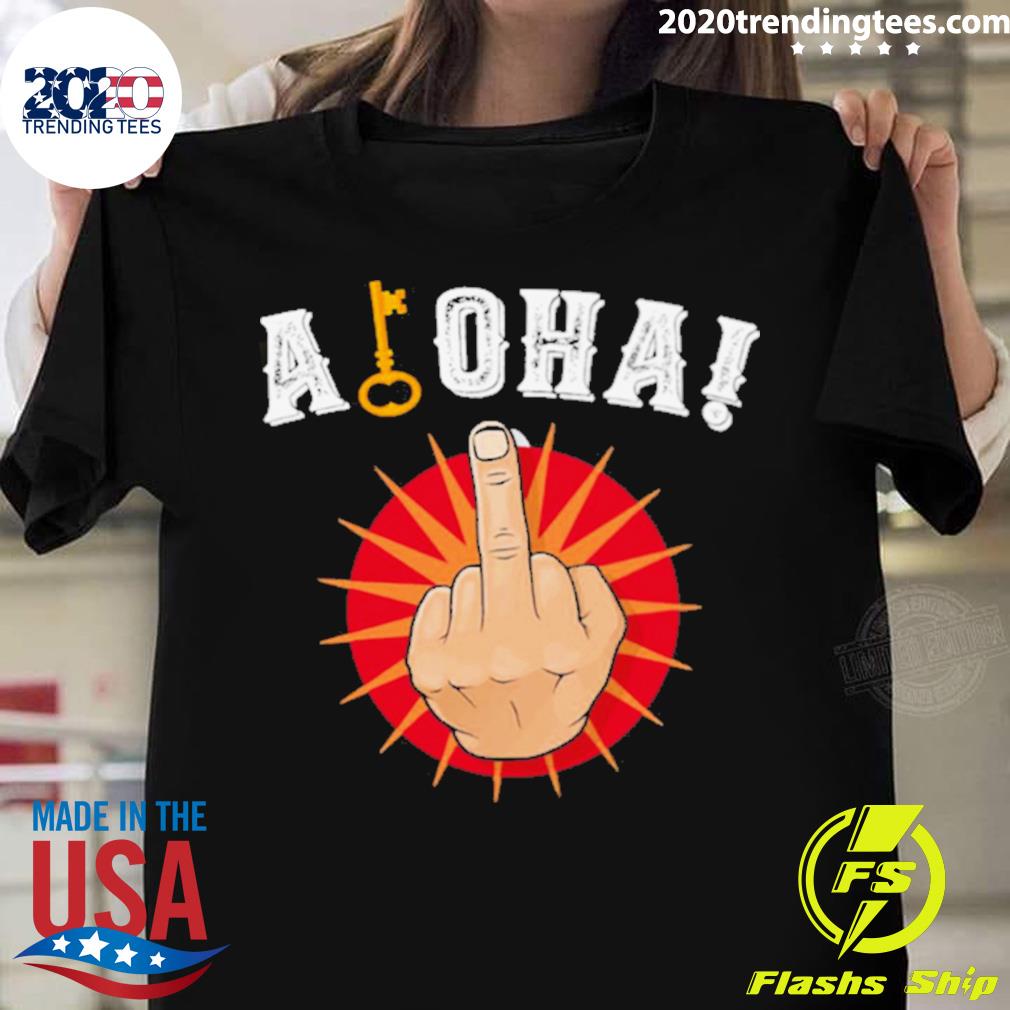 Official aloha Middle Finger Locke And Key Funny T-shirt
