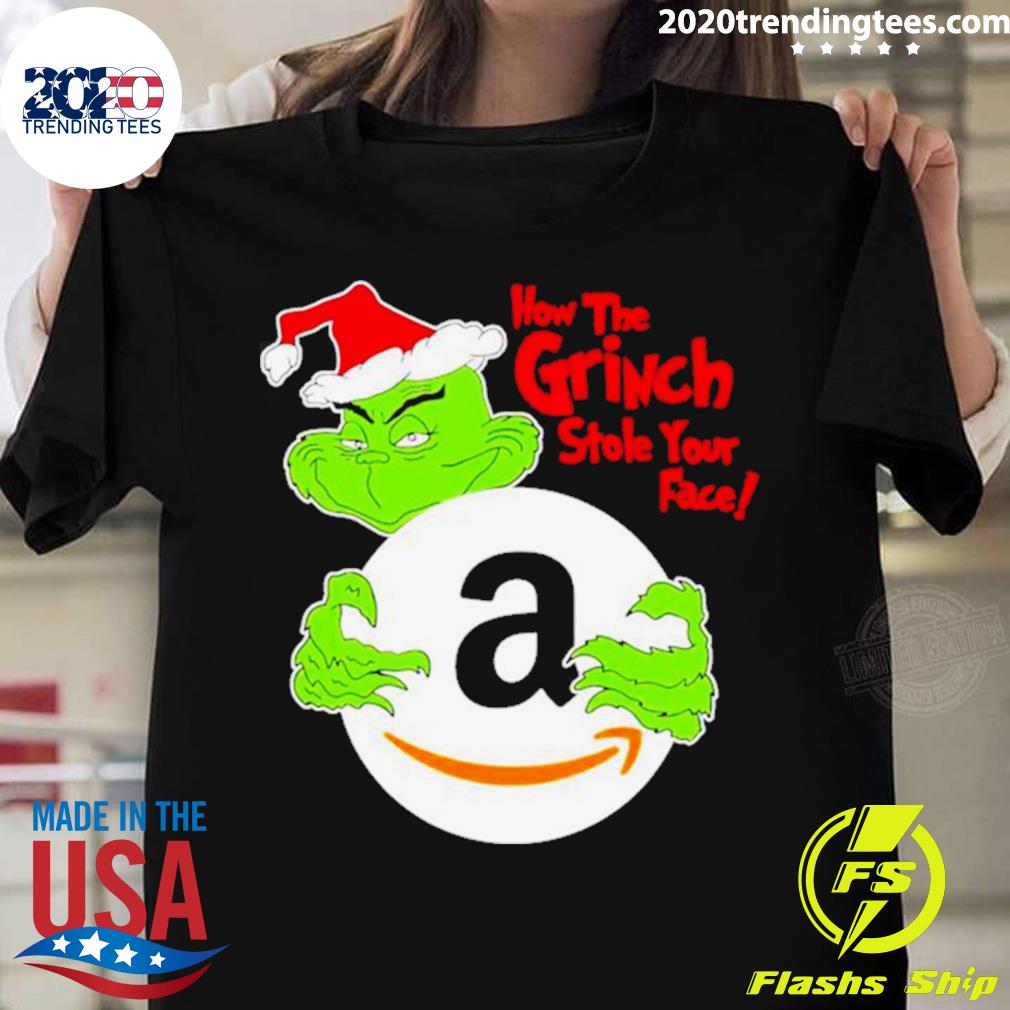Official amazon How The Grinch Stole Your Face Christmas T-shirt