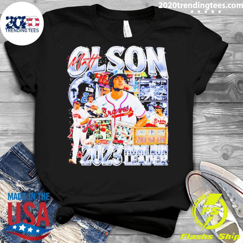 Official matt Olson Avg Hr Rbi 283 54 139 2023 Home Run Leader Atlanta Braves  T-Shirts, hoodie, tank top, sweater and long sleeve t-shirt