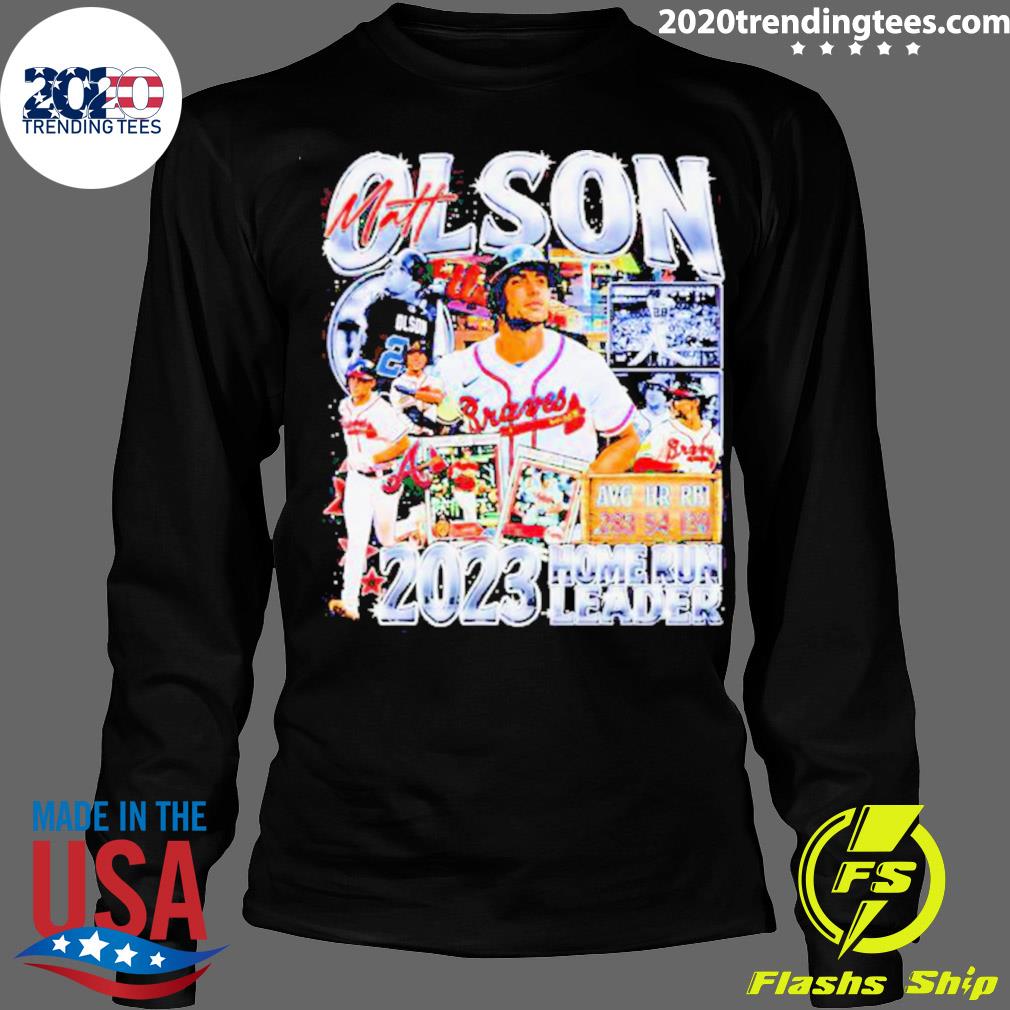 Official matt Olson Avg Hr Rbi 283 54 139 2023 Home Run Leader Atlanta Braves  T-Shirts, hoodie, tank top, sweater and long sleeve t-shirt