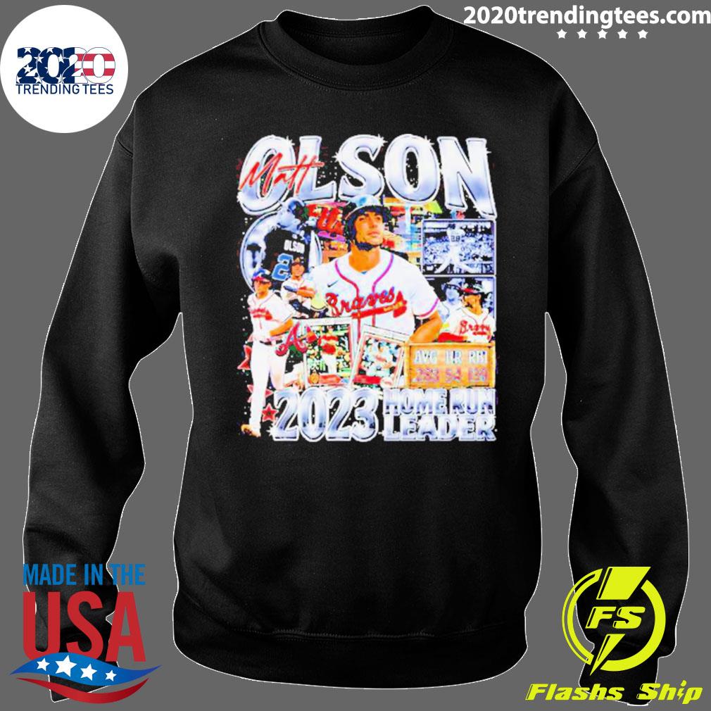 Official matt Olson Avg Hr Rbi 283 54 139 2023 Home Run Leader Atlanta Braves  T-Shirts, hoodie, tank top, sweater and long sleeve t-shirt