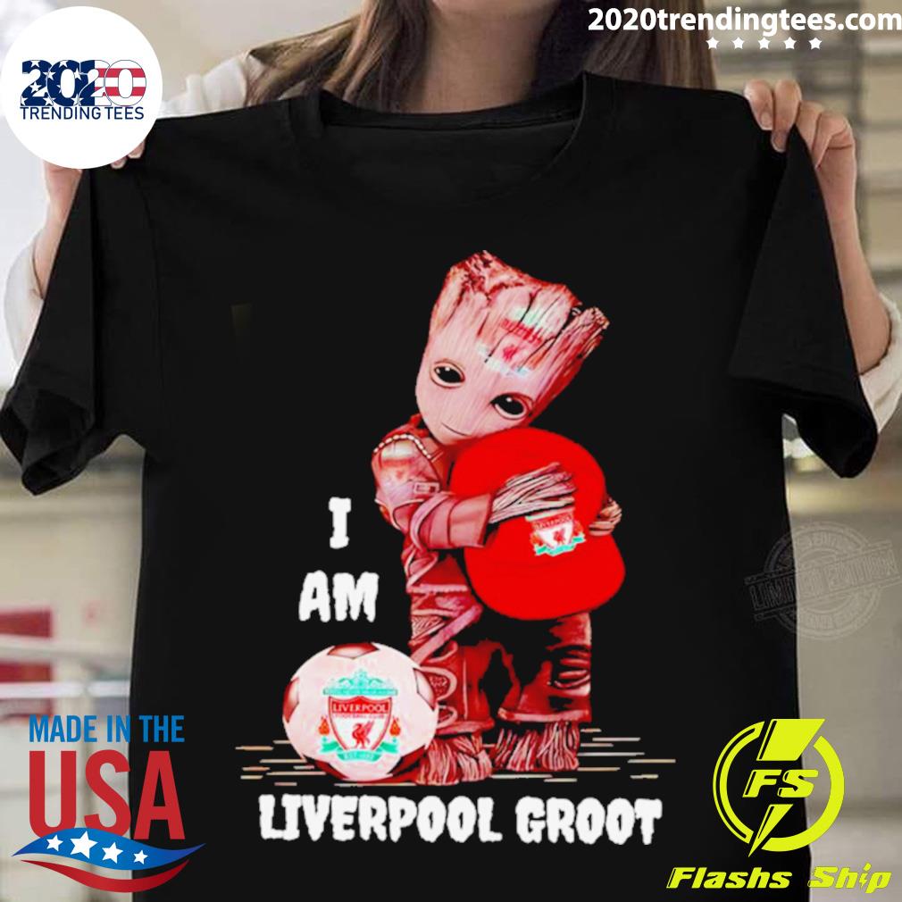 Official baby Groot I am Liverpool Groot T-shirt
