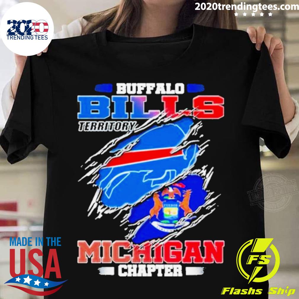 Official blood Inside Buffalo Bills Territory Michigan Chapter T-shirt
