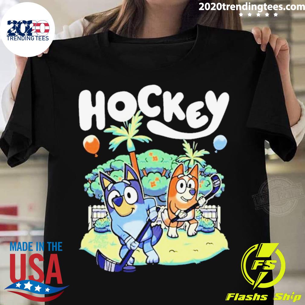 Official bring Hockey Back Hockey Bluey T-shirt