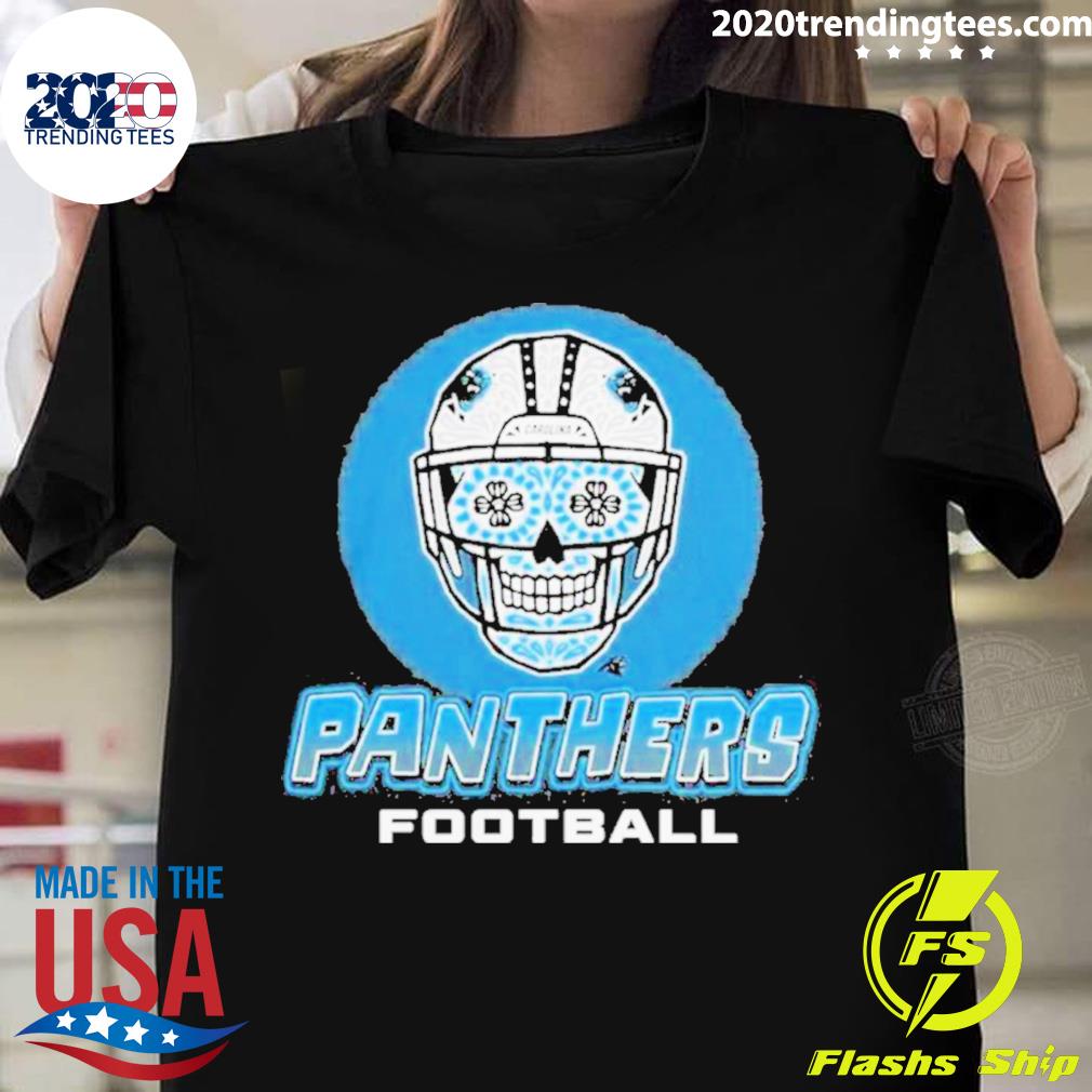 Official carolina Panthers Sugar Skull T-shirt
