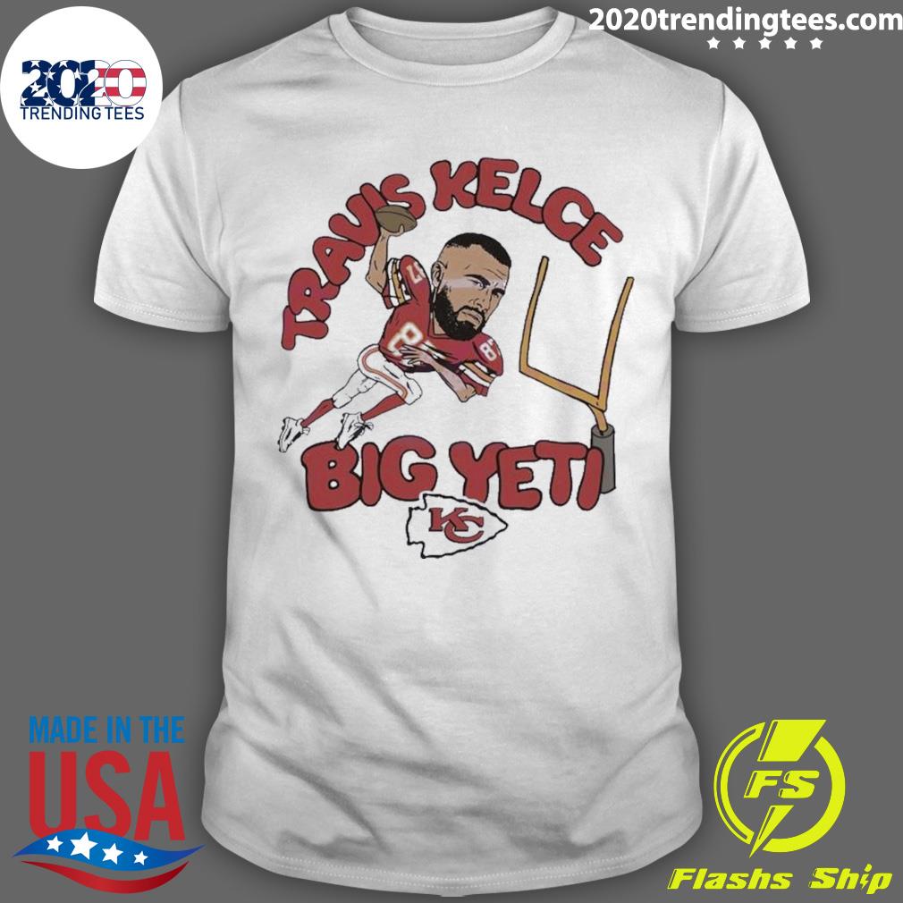 Official chiefs Travis Kelce Big Yeti Football Player T-shirt