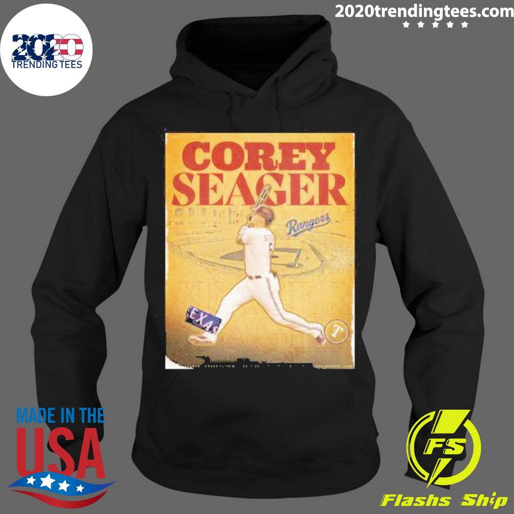 BreakingT Men's Texas Rangers Corey Seager Smash Graphic T-Shirt in 2023