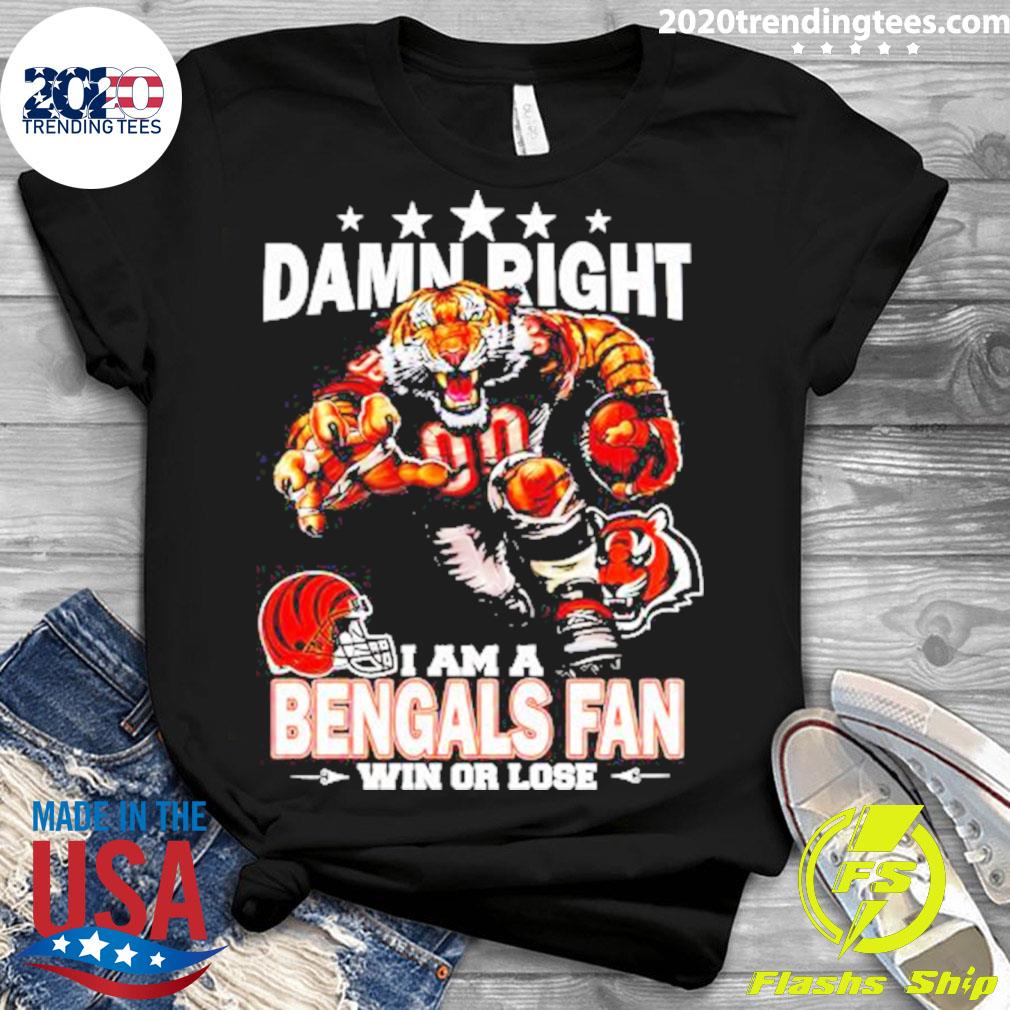 Blood Inside me damn right I am a Cincinnati Bengals fan now and forever  shirt - Limotees