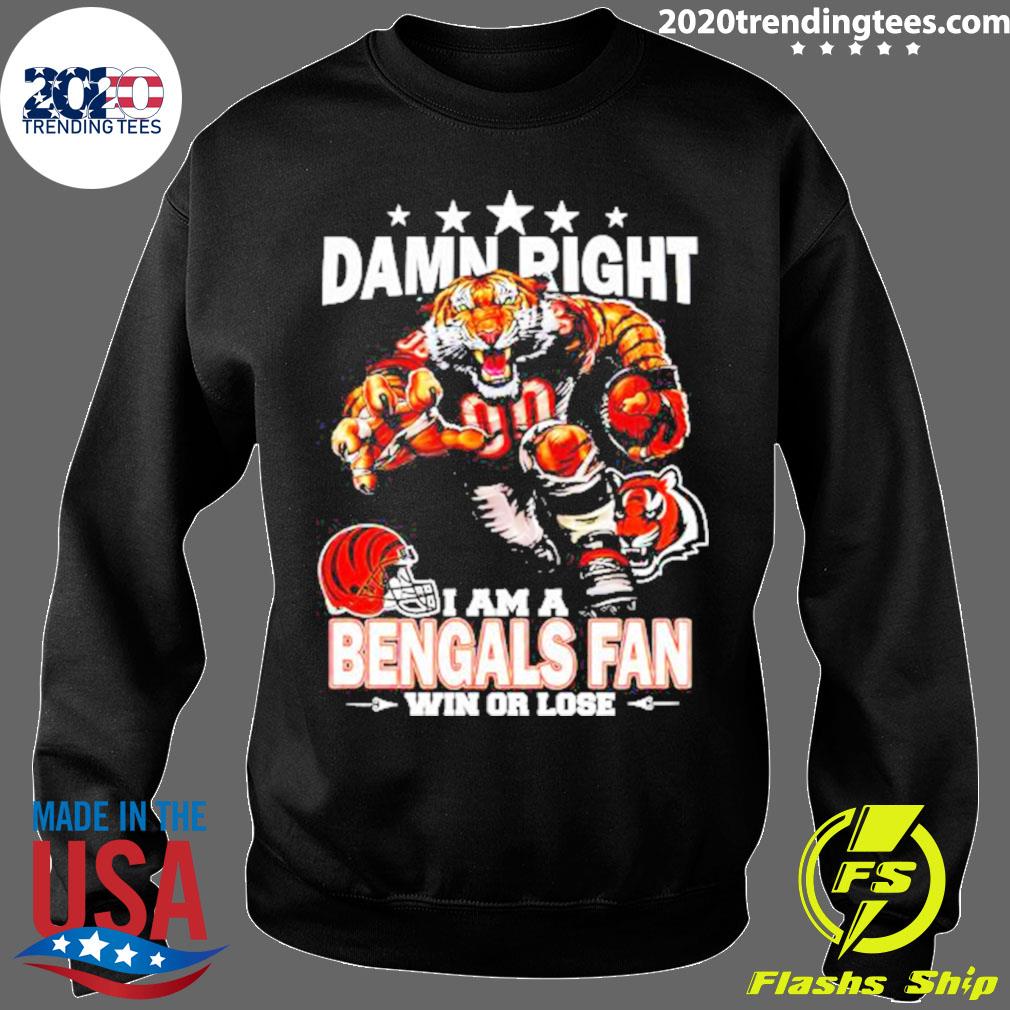 Blood Inside me damn right I am a Cincinnati Bengals fan now and forever  shirt - Limotees