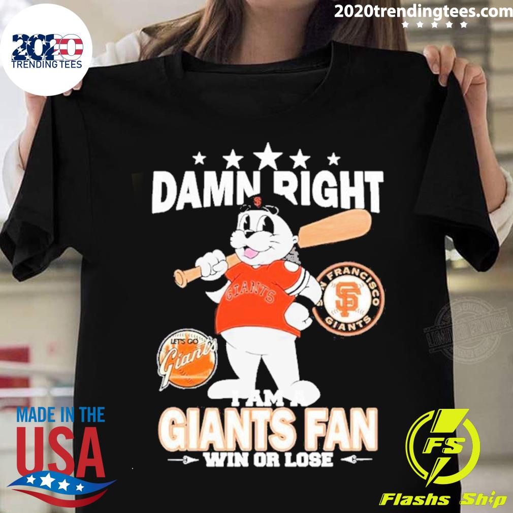 Official damn right I am a Chicago Bears Mascot fan win or lose shirt -  Limotees