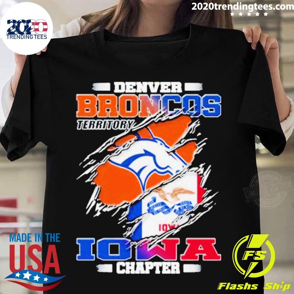 Official denver Broncos Territory Iowa Chapter T-shirt