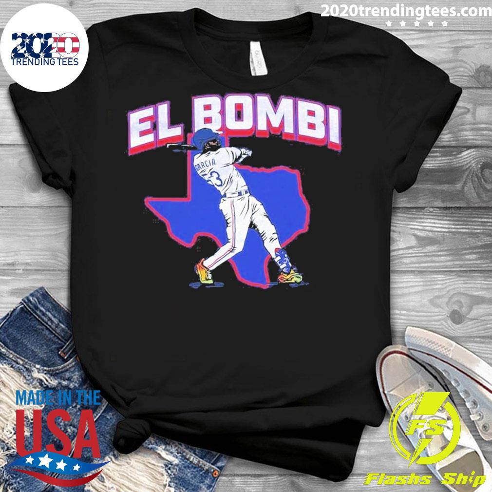 Official el Bombi Adolis García Texas Rangers T Shirt - Limotees