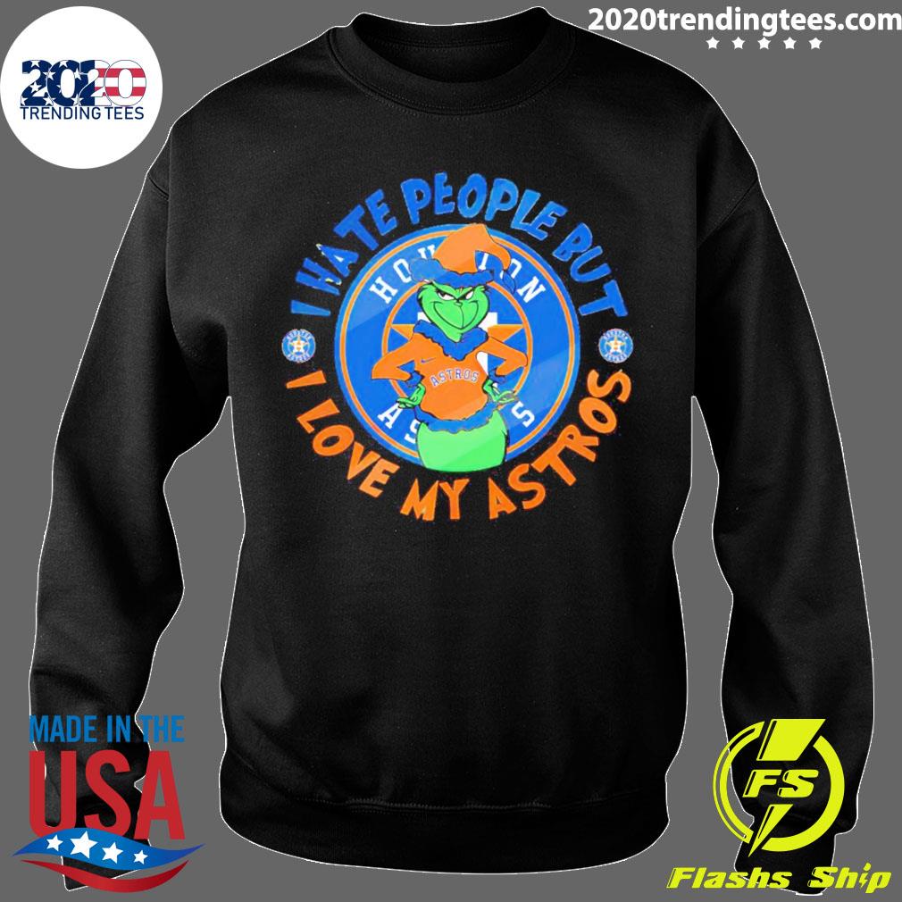 Grinch I Hate People But I Love Houston Astros Tshirt - Kingteeshop