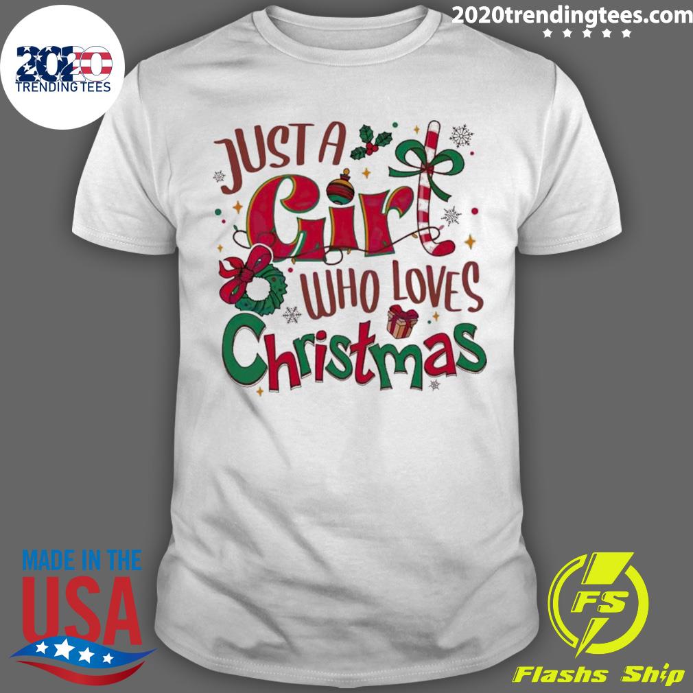 Official just A Girl Who Loves Christmas Light T-shirt