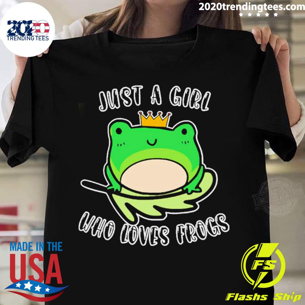 Official just A Girl Who Loves Cute Frog Prince T-shirt