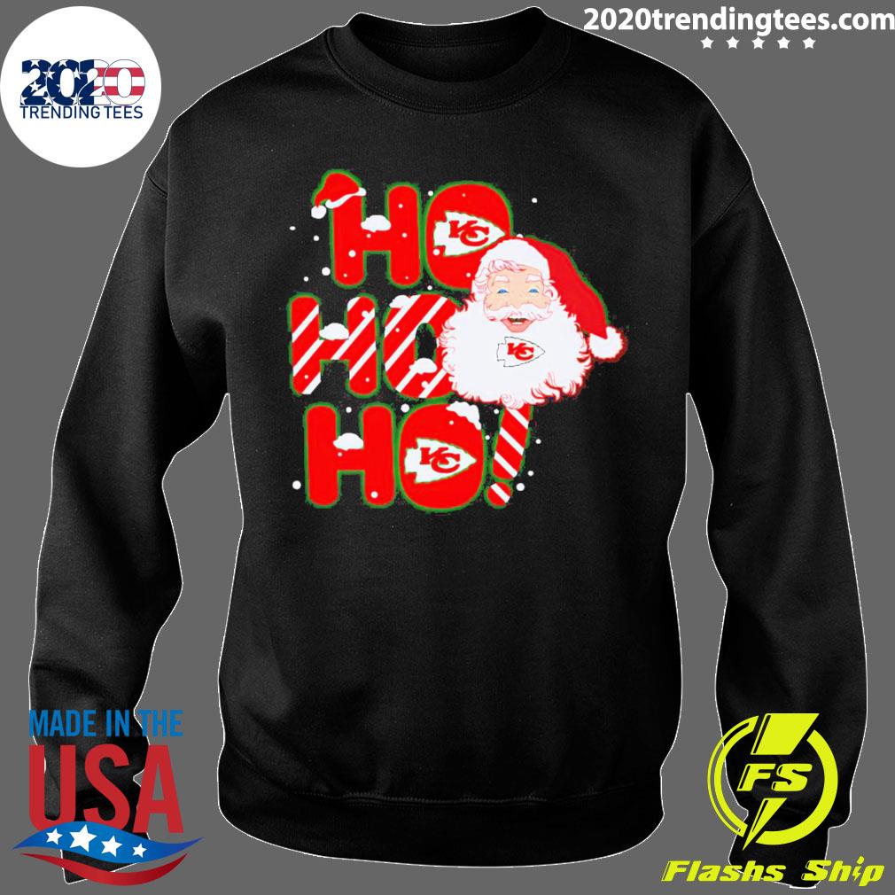 Santa Claus Ho Ho Ho Kansas City Chiefs Christmas T-Shirt - TeeNavi