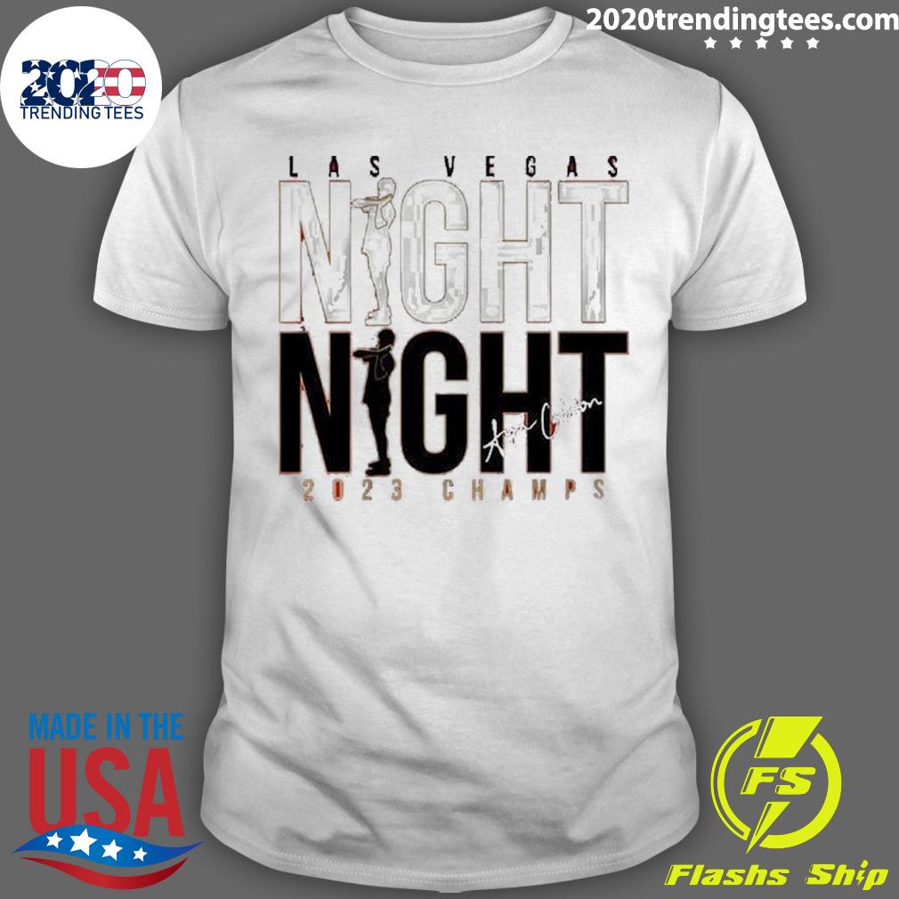Official las Vegas Aces Sydney Colson Night Night 2023 Champions T-shirt