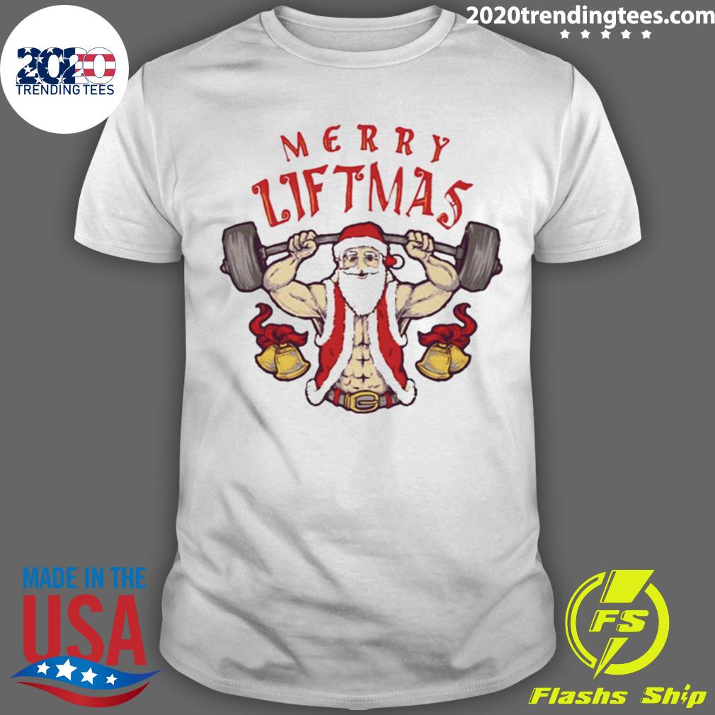 Fitness Christmas shirt Santa Deadlift Gym Xmas Men Gifts