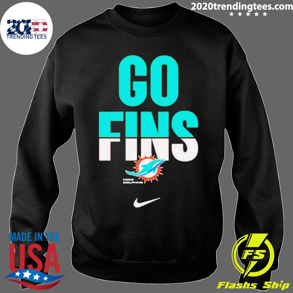 Official miamI dolphins go fins heart T-shirt, hoodie, sweater, long sleeve  and tank top