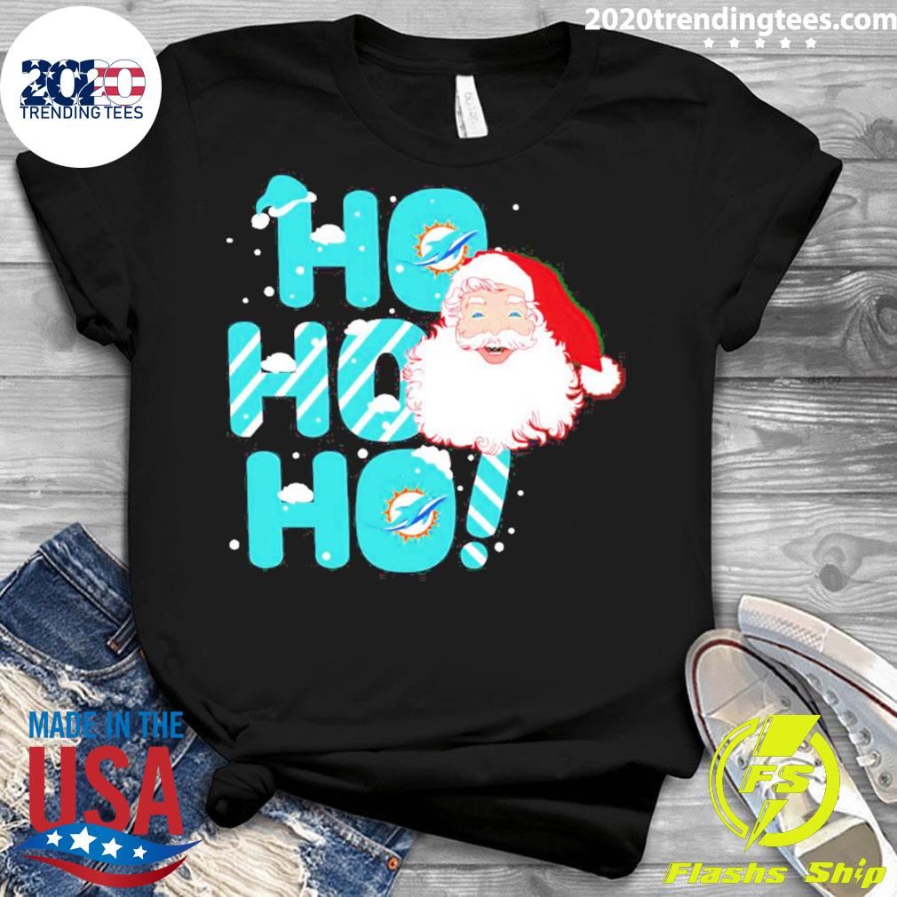 Christmas Gift Miami Dolphins Ho Ho Ho Christmas Funny Santa Claus