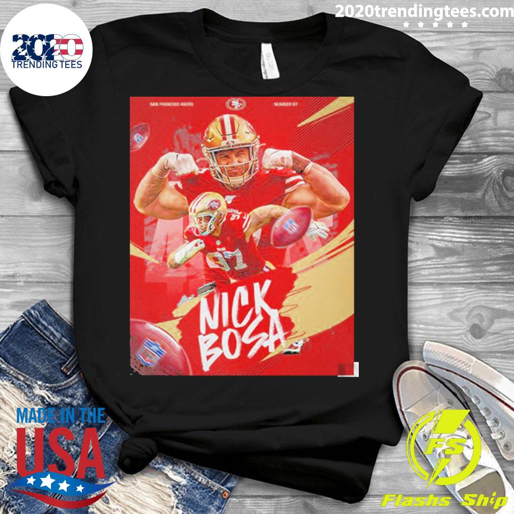 RTP Apparel Nick Bosa Mens Medium T-Shirt Tee Shirt San Francisco 49ers  Black