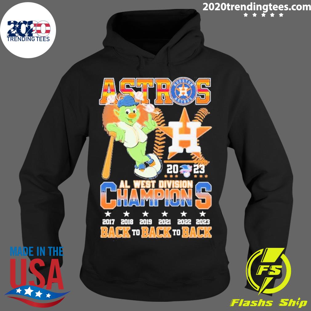 Orbit Postseason Houston Astros 2023 AL West Division Champions Back To  Back To Back Shirt, hoodie, sweater, long sleeve and tank top