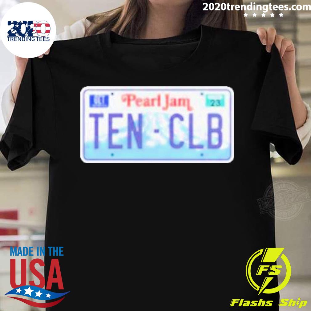 Official pearl Jam 2023 Ten Club Member Fan Gifts T-shirt