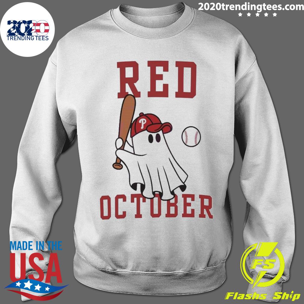 Phillies Philly Red October Cute Ghost T-shirt, hoodie, sweater