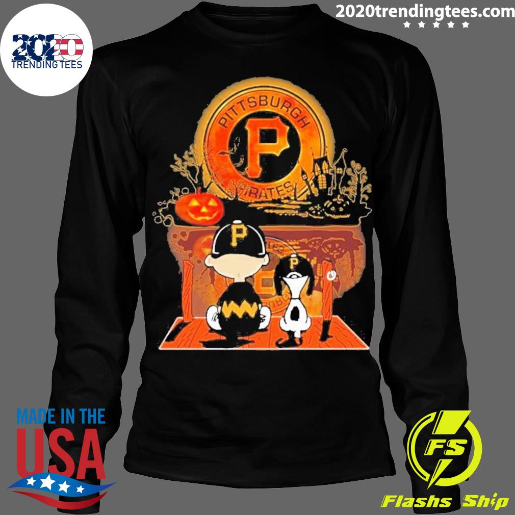 Peanuts Character Time For Halloween And The Love For Pittsburgh Pirates  Shirt, hoodie, sweater, long sleeve and tank top