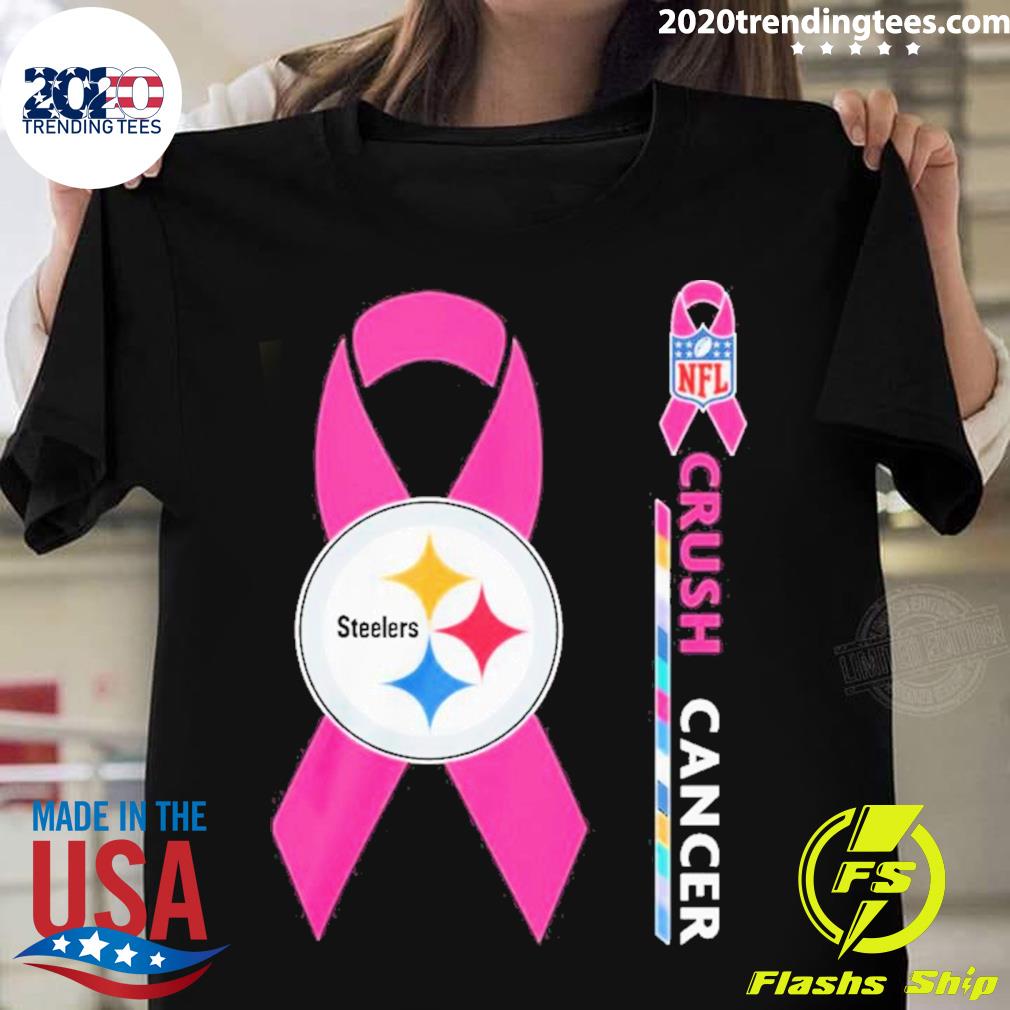 Product pittsburgh Steelers NFL crush cancer 2023 shirt, hoodie