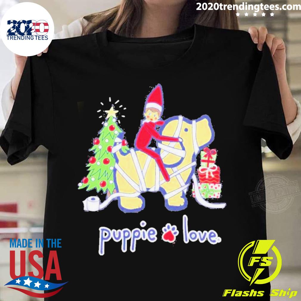 Official puppie Love Elf Pup Youth T-shirt