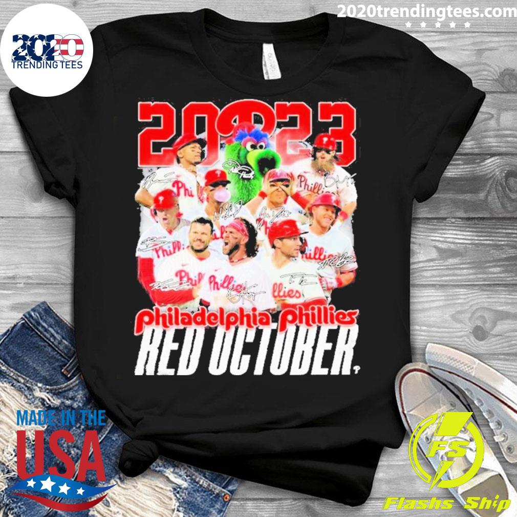 NLCS red october Philadelphia Phillies signatures shirt, hoodie