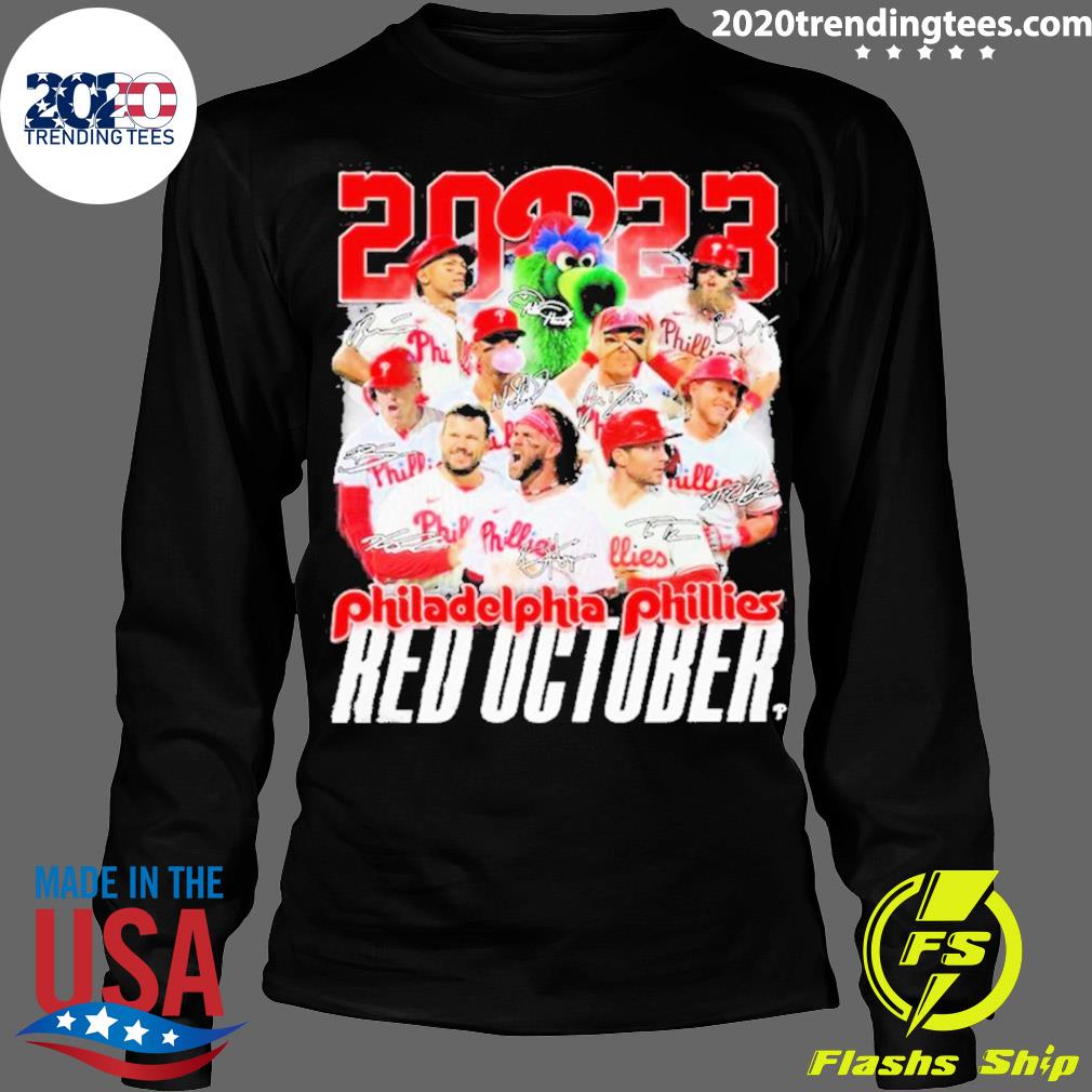 NLCS red october Philadelphia Phillies signatures shirt, hoodie, sweater,  long sleeve and tank top