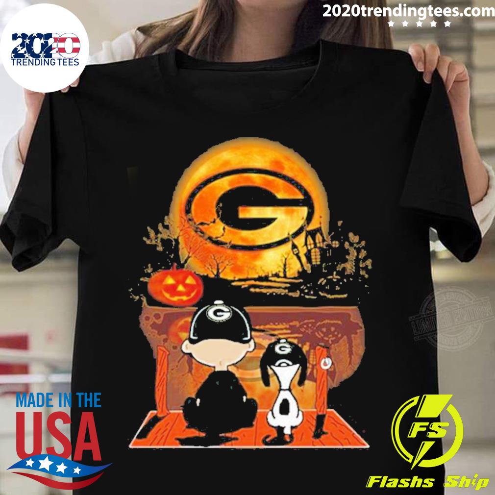 Snoopy Charlie Brown Pumpkin Green Bay Packers Halloween Moon Shirt -  High-Quality Printed Brand