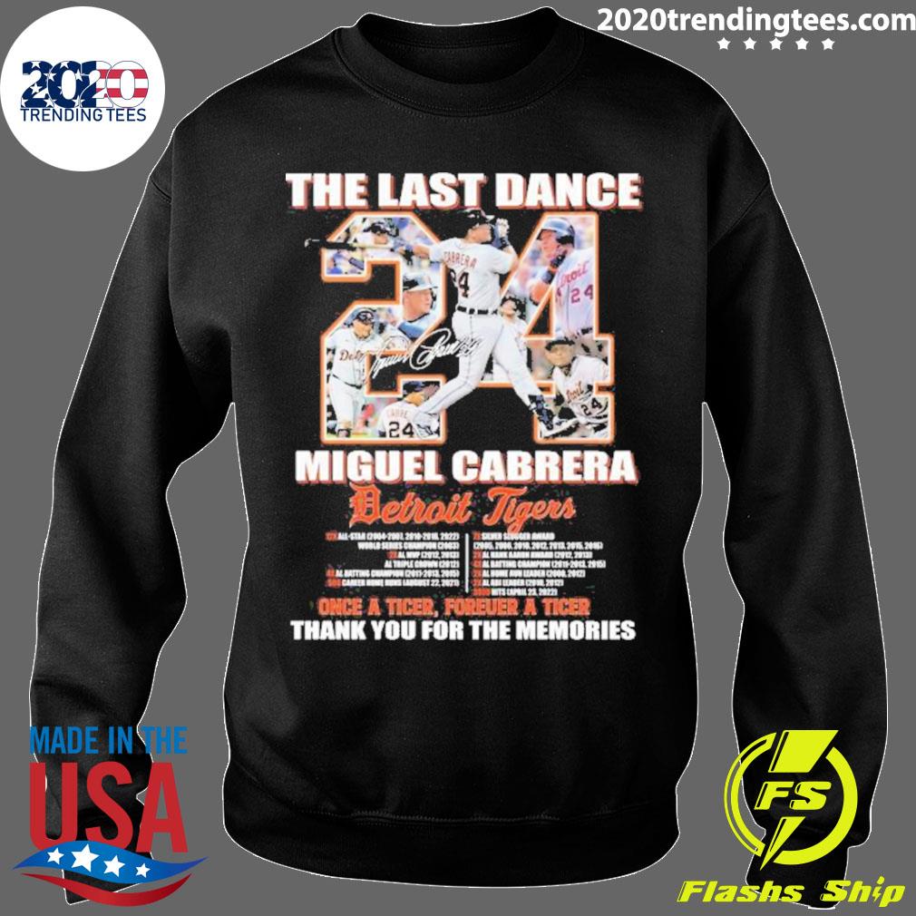 Miguel Cabrera 20 Years Detroit Tigers Thanks For The Memories Signature  Shirt